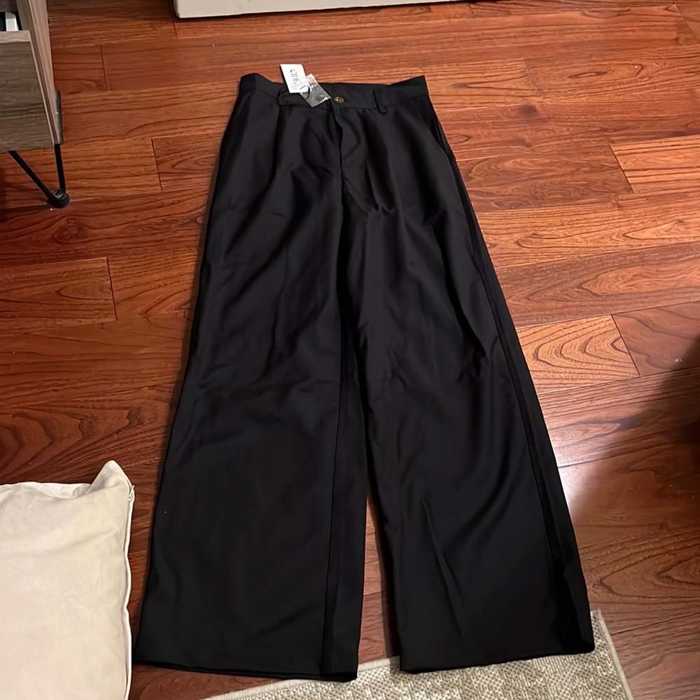 NWT Cider Black Wide-Leg Trouser